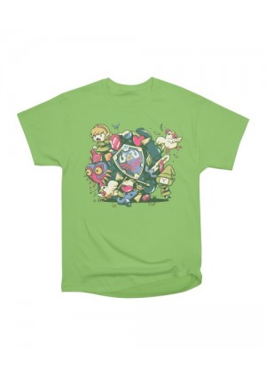 T-Shirt Threadless - Let's Roll Link Kelly Green